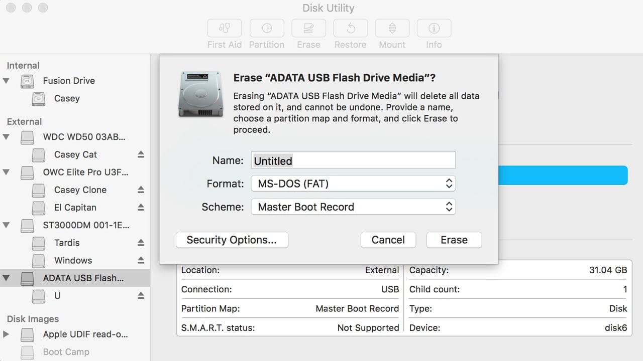 format usb drive on a mac for windows